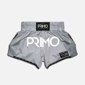 PRIMO Fight Muay Thai Shorts Super Nylon Hammerhead Grey Size S Athletic